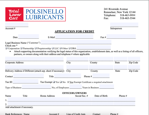 Credit Form Preview