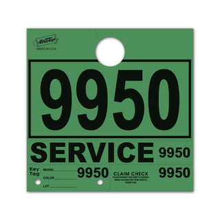 Buy green V-T Service Department Hang Tags PLUS