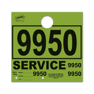 Buy lime-green V-T Service Department Hang Tags PLUS