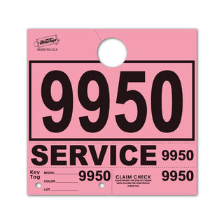 Buy pink V-T Service Department Hang Tags PLUS