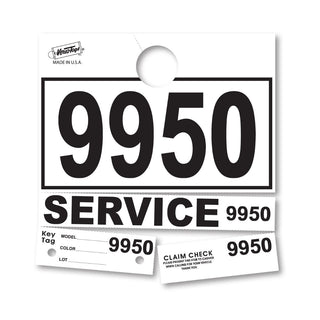 Buy white V-T Service Department Hang Tags PLUS