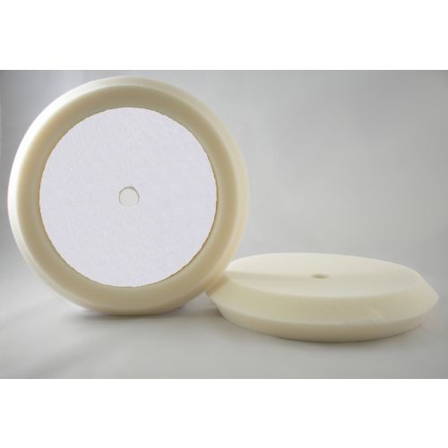 Hi Buff White Heavy Cut Slant Foam Pad 8"