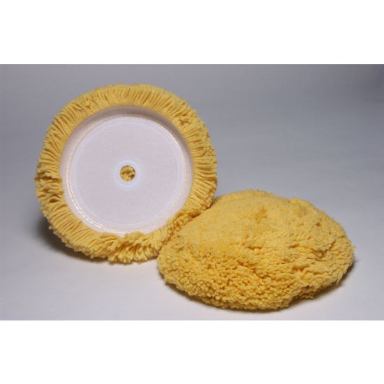 Hi Buff Wool Light Cut Pad - Yellow - 7.5" Velcro