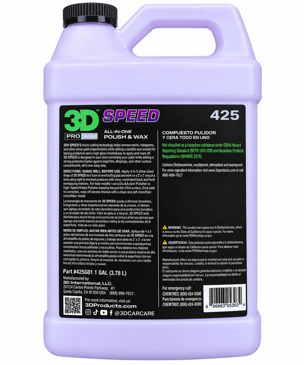 3D SPEED 425 All-In-One Polish & Wax