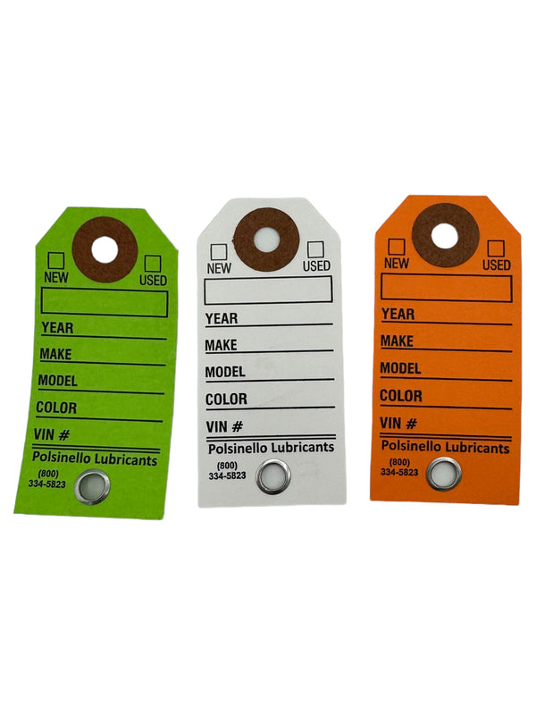 Paper Key Tag w/ Rings - 250 CT