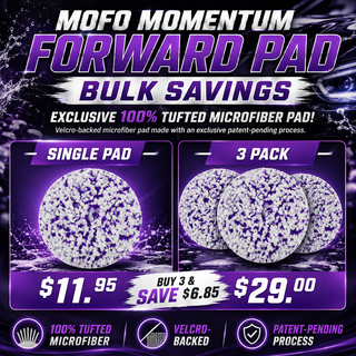 MOFO Microfiber Buff Pad - White/Purple - 7.5"