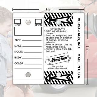 Buy white Key Tags - Plastic Wrap Versa Tags - 250 CT