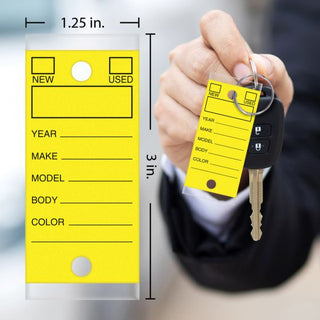 Buy yellow Key Tags - Plastic Wrap Versa Tags - 250 CT
