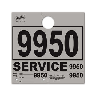 Buy grey V-T Service Department Hang Tags PLUS