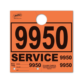 Buy orange V-T Service Department Hang Tags PLUS