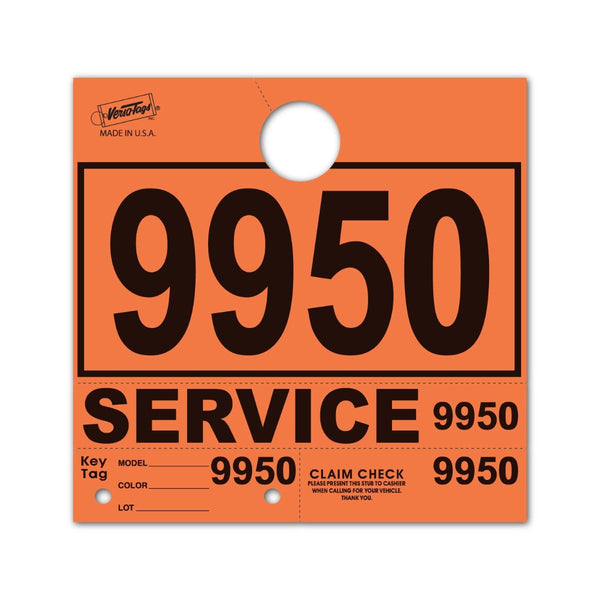 V-T Service Department Hang Tags PLUS