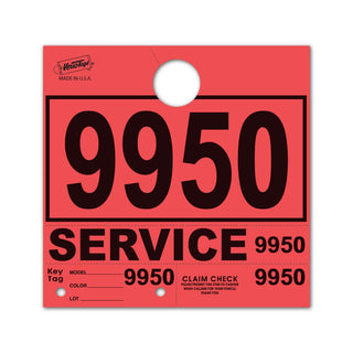 Buy red V-T Service Department Hang Tags PLUS