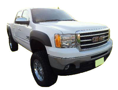 GMC Sierra Fender Flares G-PLUS Smooth Black Pocket Riveted Fender Flares For 2007-2013 GMC Sierra 1500 (4-Piece Set) Polypropylene Fender Flares GMC Sierra Fender Flares G-PLUS Smooth Black Pocket Riveted Fender Flares For 2007-2013 GMC Sierra 1500 (4-Piece Set) Polypropylene Fender Flares