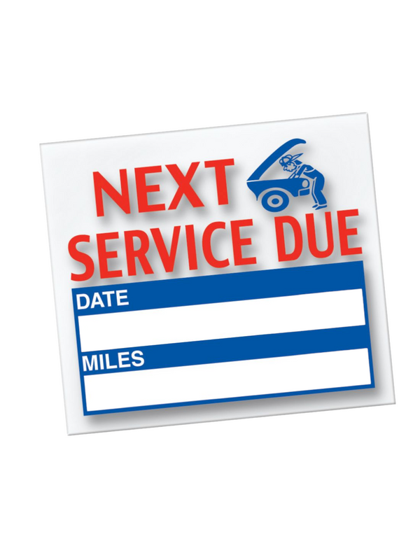 Service Reminder Sticker