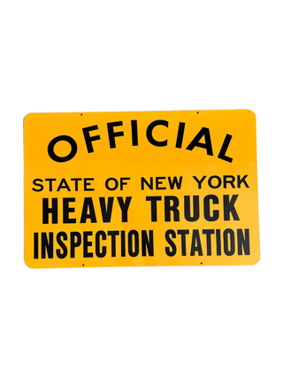 NYS Heavy Truck Inspection Station Sign