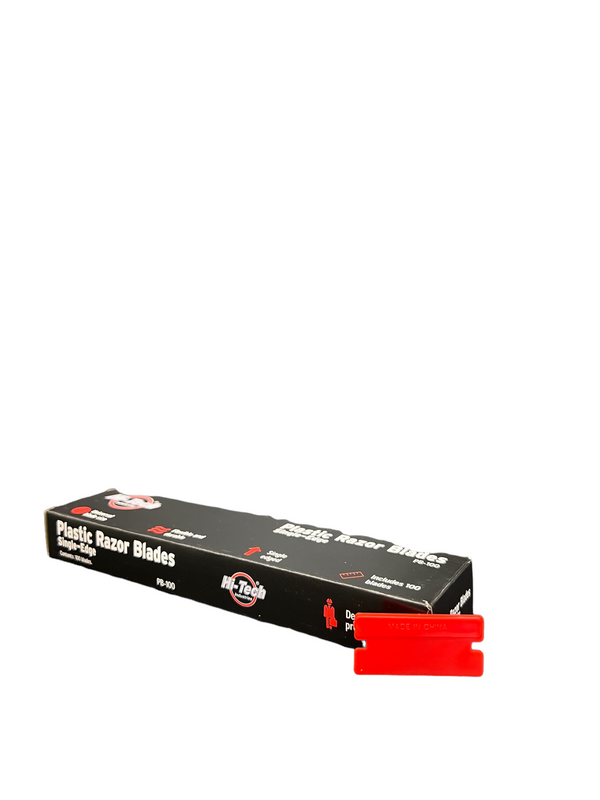 Plastic Razor Blade Single Edged- 12/Pack