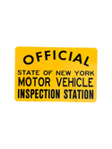 NYS Inspection Station Sign Yellow