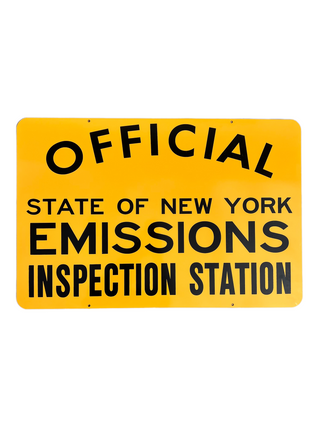 NYS Emissions Inspection Station Sign
