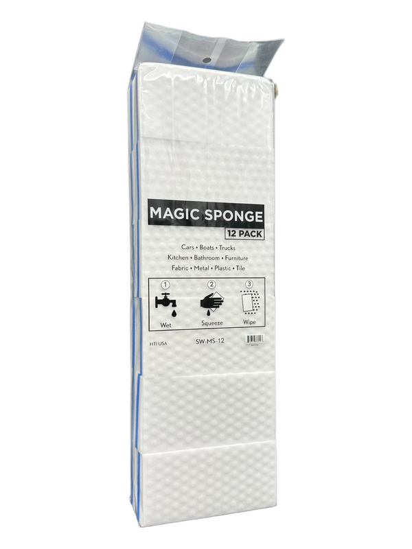 Rubber Core Magic Foam Eraser Sponge 12PK