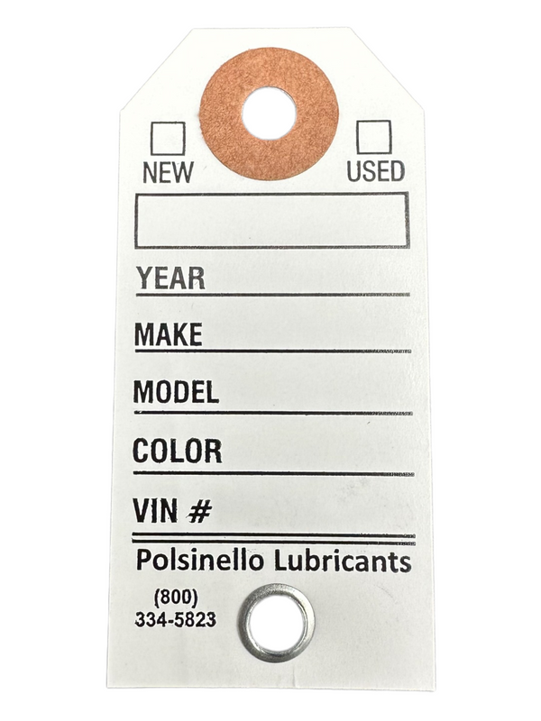 Paper Key Tag w/ Rings - 250 CT | Automotive Dealer Supplies