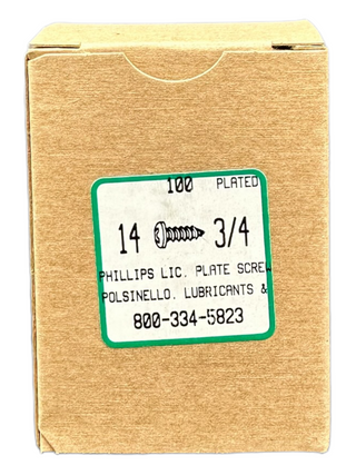 Plate Screw - Phillips Head 14 X 3/4 - 100 CT